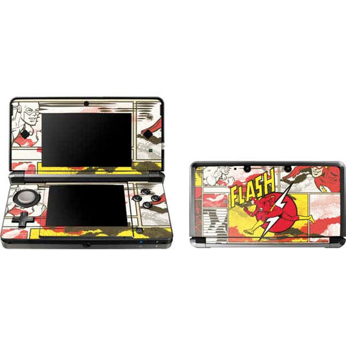 DC Comics The Flash Vintage Action Pose Pattern 3DS (2011) Skin