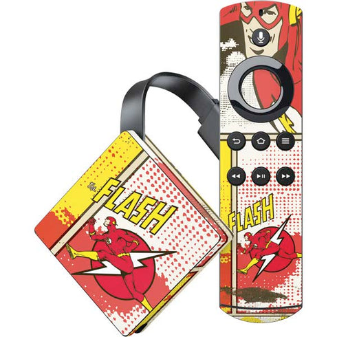 DC Comics The Flash Vintage Action Pose Pattern Amazon Fire TV Skin