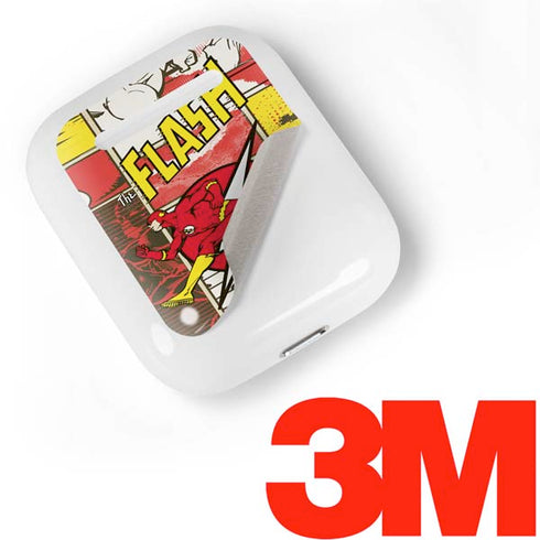 DC Comics The Flash Vintage Action Pose Pattern Apple AirPods Skin