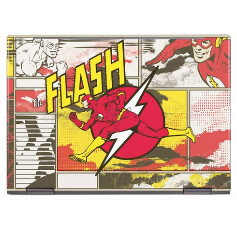 DC Comics The Flash Vintage Action Pose Pattern HP Envy Skin