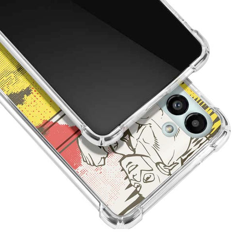 DC Comics The Flash Vintage Action Pose Pattern Galaxy A13 5G Clear Case
