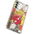 DC Comics The Flash Vintage Action Pose Pattern Galaxy A14 5G Clear Case