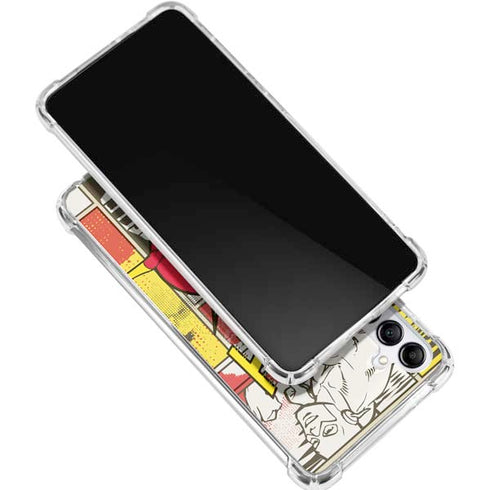 DC Comics Flash Block Pattern Galaxy A15 5G Clear Case