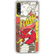 DC Comics The Flash Vintage Action Pose Pattern Galaxy A50 Clear Case