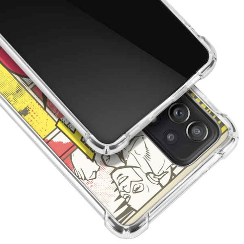 DC Comics The Flash Vintage Action Pose Pattern Galaxy A52 5G Clear Case