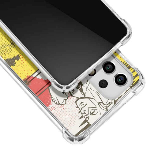 DC Comics The Flash Vintage Action Pose Pattern Galaxy A53 5G Clear Case