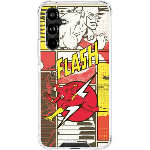 DC Comics Flash Block Pattern Galaxy A54 5G Clear Case
