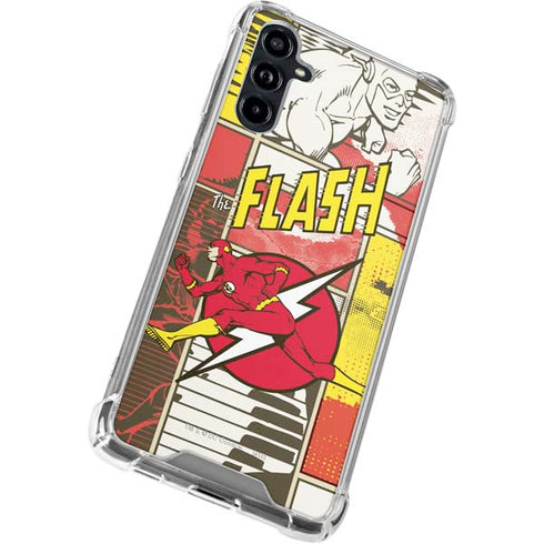 DC Comics Flash Block Pattern Galaxy A54 5G Clear Case