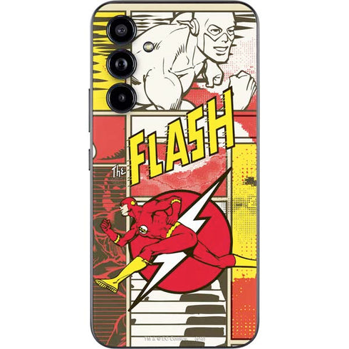DC Comics The Flash Vintage Action Pose Pattern Galaxy A54 5G Skin