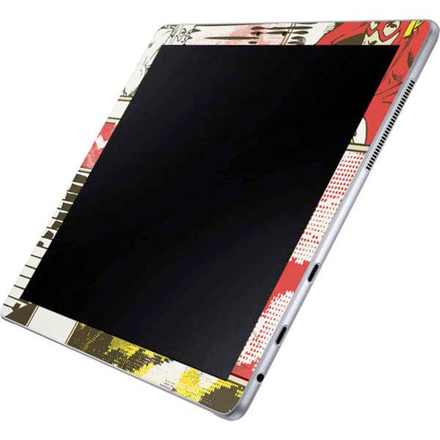 DC Comics The Flash Vintage Action Pose Pattern Galaxy Book 12in Skin