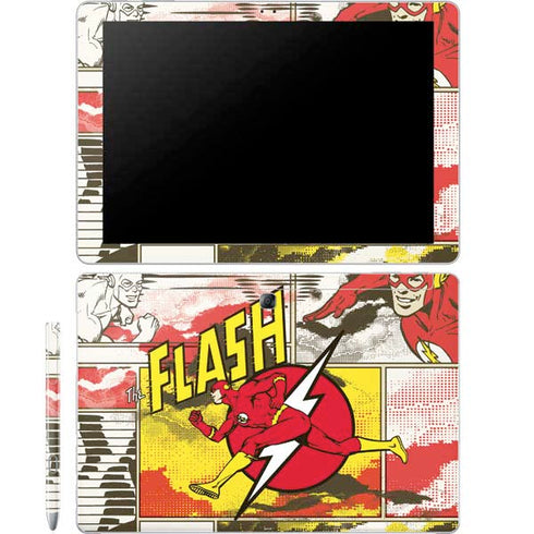DC Comics The Flash Vintage Action Pose Pattern Galaxy Book 12in Skin
