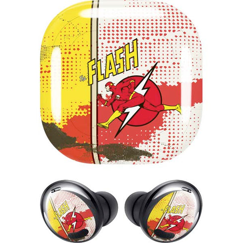 DC Comics The Flash Vintage Action Pose Pattern Galaxy Buds Pro Skin