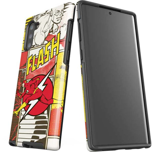 DC Comics The Flash Vintage Action Pose Pattern Galaxy Note 10 Pro Case