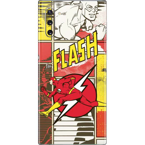 DC Comics The Flash Vintage Action Pose Pattern Galaxy Note 10 Skin