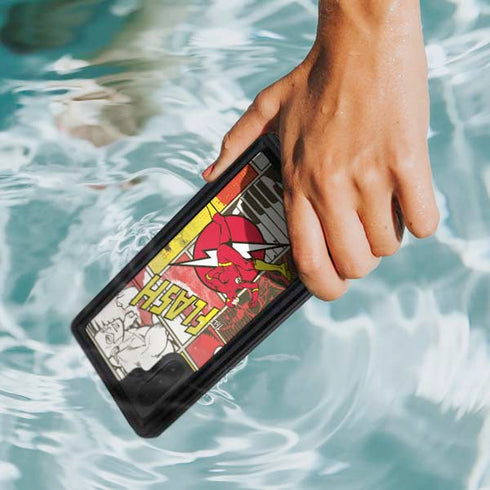 DC Comics The Flash Vintage Action Pose Pattern Galaxy Note 10 Waterproof Case