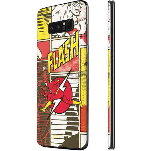 DC Comics The Flash Vintage Action Pose Pattern Galaxy Note 8 Skin