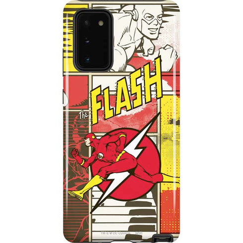 DC Comics The Flash Vintage Action Pose Pattern Galaxy Note20 5G Pro Case