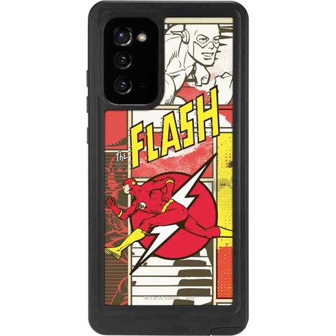 DC Comics The Flash Vintage Action Pose Pattern Galaxy Note20 5G Waterproof Case