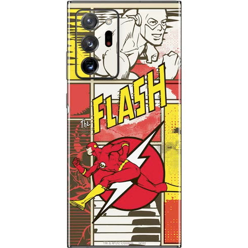 DC Comics The Flash Vintage Action Pose Pattern Galaxy Note20 Ultra 5G Skin
