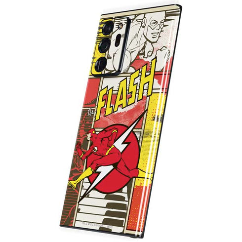 DC Comics The Flash Vintage Action Pose Pattern Galaxy Note20 Ultra 5G Skin