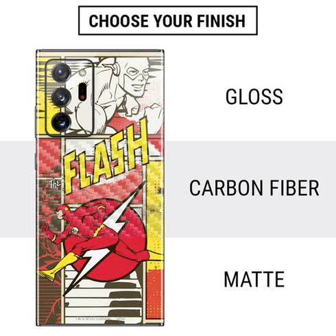 DC Comics The Flash Vintage Action Pose Pattern Galaxy Note20 Ultra 5G Skin