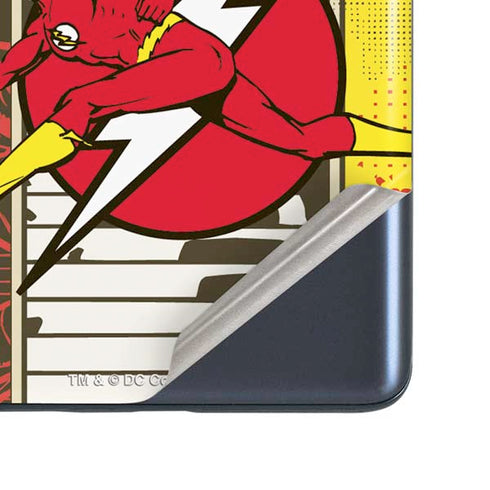 DC Comics The Flash Vintage Action Pose Pattern Galaxy S20 Fan Edition Skin
