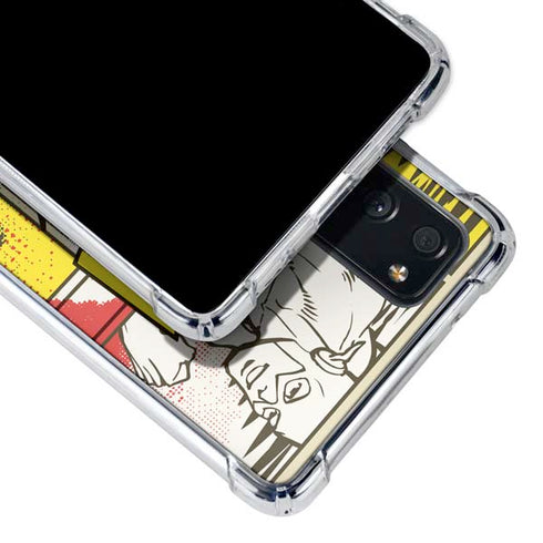 DC Comics The Flash Vintage Action Pose Pattern Galaxy S20 FE Clear Case