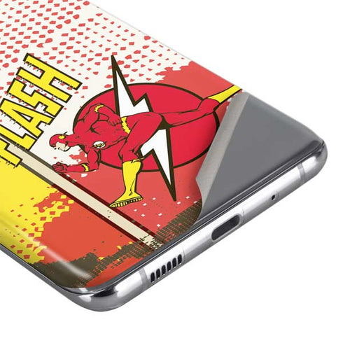 DC Comics The Flash Vintage Action Pose Pattern Galaxy S20 Ultra 5G Skin