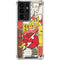 DC Comics The Flash Vintage Action Pose Pattern Galaxy S21 Ultra 5G Clear Case