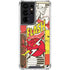 DC Comics The Flash Vintage Action Pose Pattern Galaxy S21 Ultra 5G Clear Case