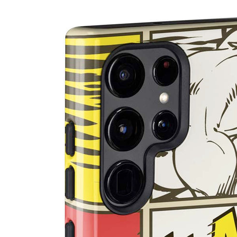 DC Comics The Flash Vintage Action Pose Pattern Galaxy S22 Ultra Pro Case