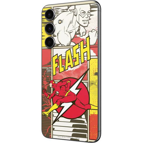 DC Comics Flash Block Pattern Galaxy S23 FE Skin