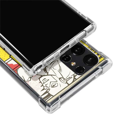 DC Comics Flash Block Pattern Galaxy S24 Ultra Clear Case