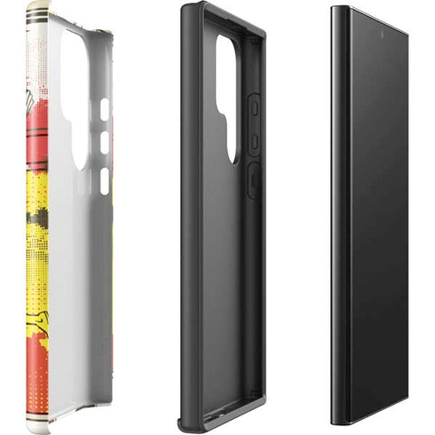 DC Comics Flash Block Pattern Galaxy S24 Ultra Impact Case