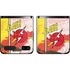 DC Comics The Flash Vintage Action Pose Pattern Galaxy Z Flip Skin