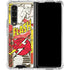 DC Comics The Flash Vintage Action Pose Pattern Galaxy Z Fold4 5G Clear Case