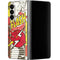 DC Comics The Flash Vintage Action Pose Pattern Galaxy Z Fold4 5G Skin