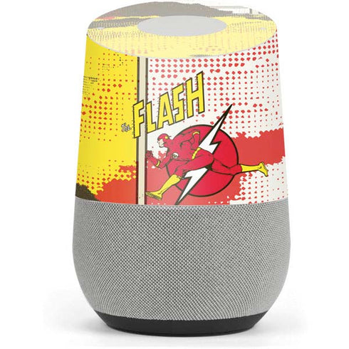 DC Comics The Flash Vintage Action Pose Pattern Google Home Skin