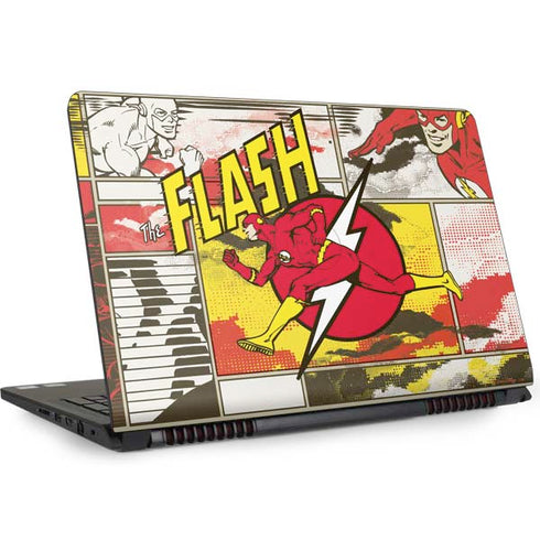 DC Comics The Flash Vintage Action Pose Pattern Dell Inspiron Skin