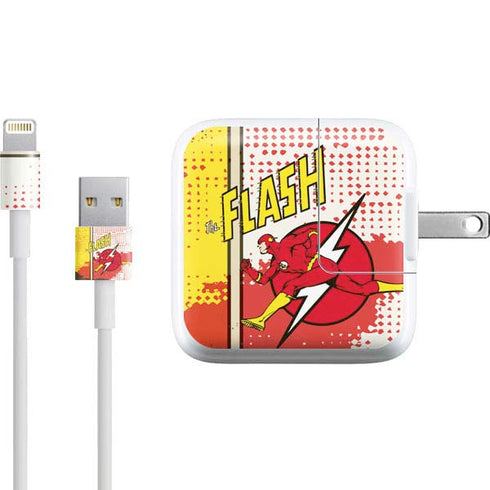 DC Comics The Flash Vintage Action Pose Pattern iPad Charger (10W USB) Skin