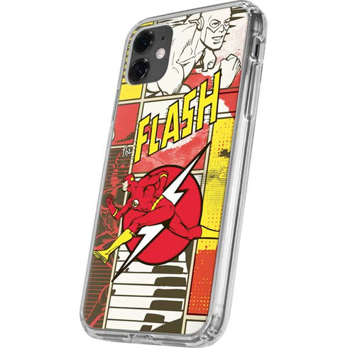 DC Comics Flash Block Pattern iPhone 11 Clear Case