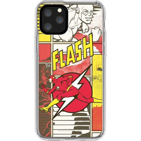 DC Comics Flash Block Pattern iPhone 11 Pro Clear Case