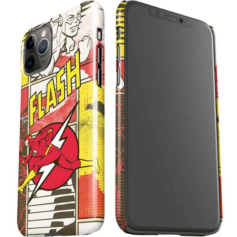 DC Comics The Flash Vintage Action Pose Pattern iPhone 11 Pro Lite Case