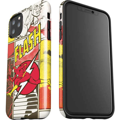 DC Comics The Flash Vintage Action Pose Pattern iPhone 11 Pro Max Impact Case