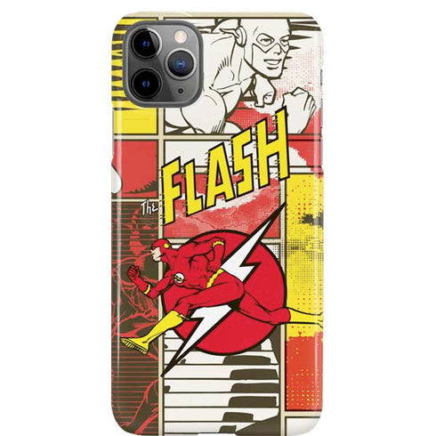 DC Comics The Flash Vintage Action Pose Pattern iPhone 11 Pro Max Lite Case