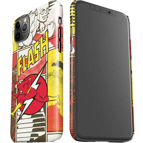 DC Comics The Flash Vintage Action Pose Pattern iPhone 11 Pro Max Lite Case
