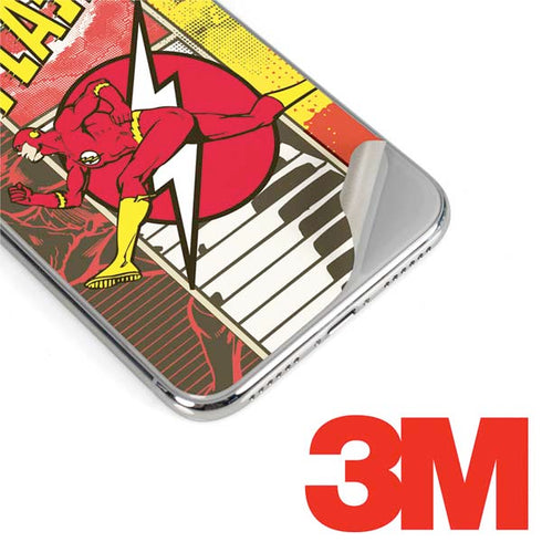 DC Comics The Flash Vintage Action Pose Pattern iPhone 11 Pro Skin