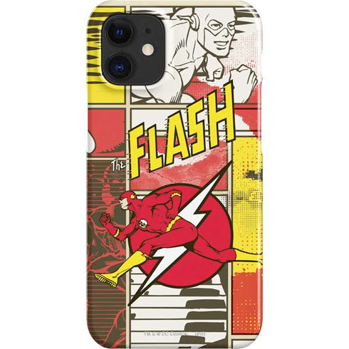 DC Comics The Flash Vintage Action Pose Pattern iPhone 12 Mini Lite Case