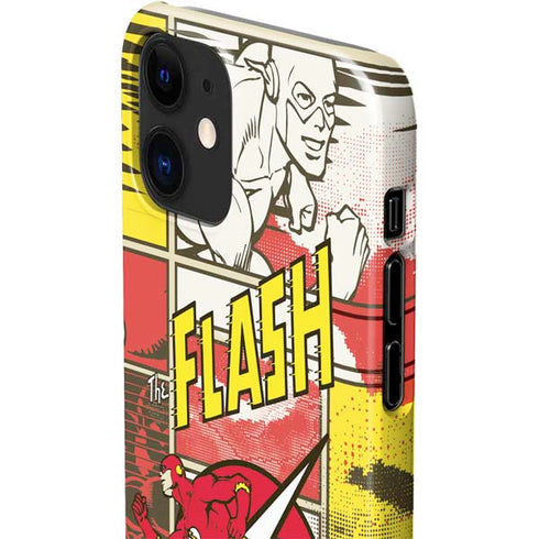 DC Comics The Flash Vintage Action Pose Pattern iPhone 12 Mini Lite Case