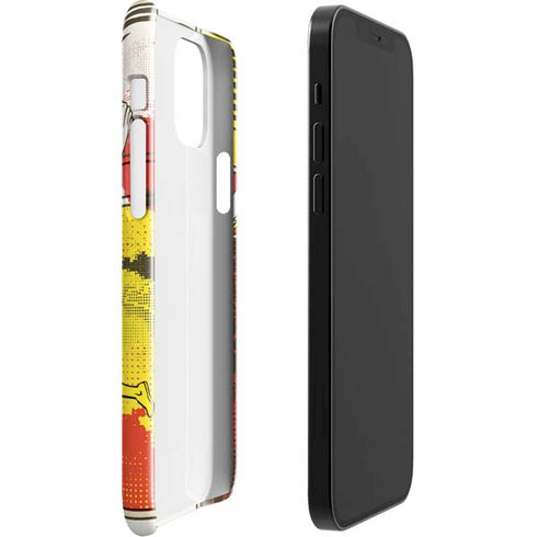DC Comics The Flash Vintage Action Pose Pattern iPhone 12 Mini Lite Case